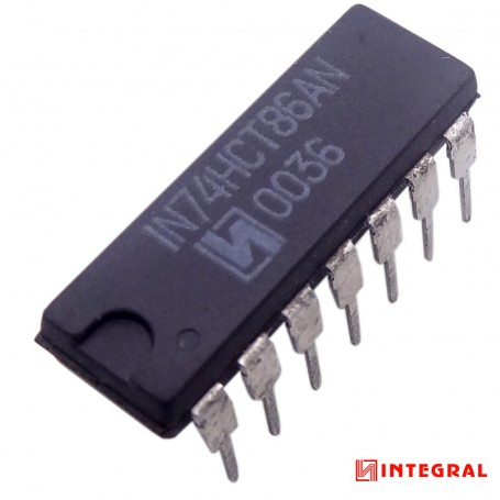 مجموعه 20 عددی تراشه 74HCT86AN گیت XOR پکیج DIP مارک INTEGRAL