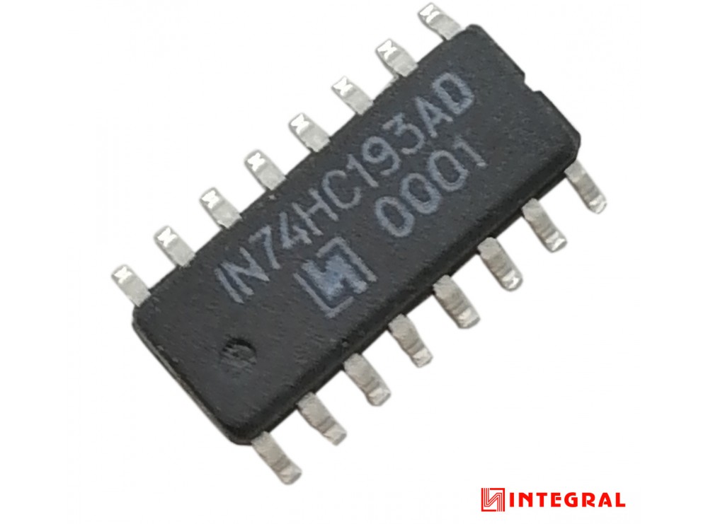 مجموعه 21 عددی تراشه شمارنده 74HC193AD پکیج SO-16 مارک INTEGRAL مجموعه 21 عددی تراشه شمارنده 74HC193AD پکیج SO-16 مارک INTEGRAL