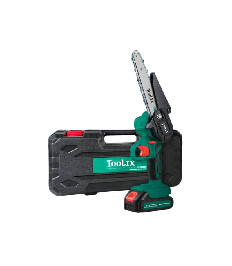 اره زنجیری شارژی 21 ولت دو باتری تولیکس TOOLIX مدل TX-2620BR