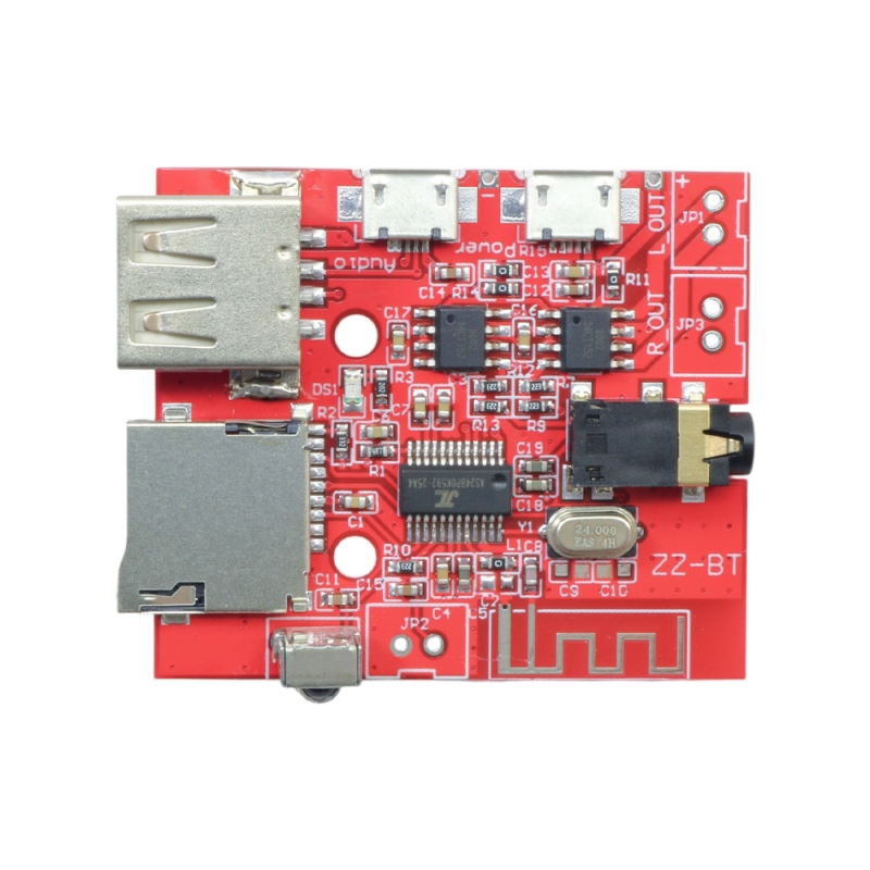 ماژول آمپلی فایر 2X3W بلوتوث دار ZZ-BT با قابلیت پخش آهنگ از USB و TF-Card به همراه ریموت کنترل
