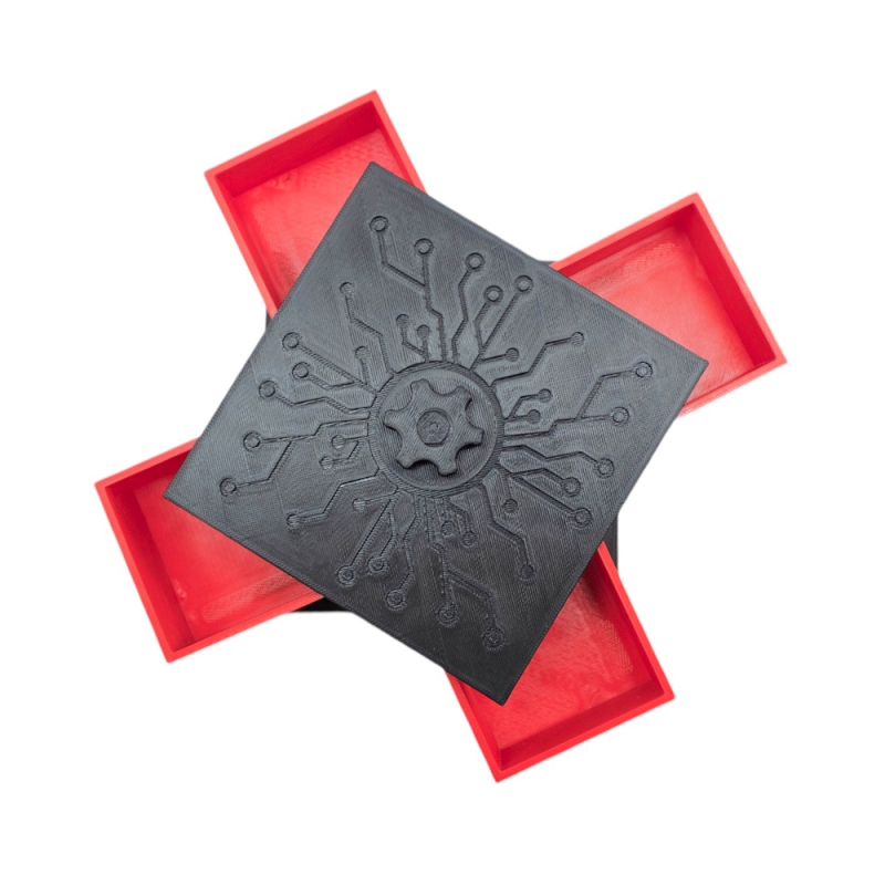 جعبه قطعات 3D print طرح آیسی نیمه اتوماتیک دارای 12 محفظه