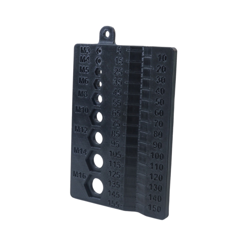 ابزار اندازه گیری پیچ و مهره 3D print مناسب سایز M3 تا M16