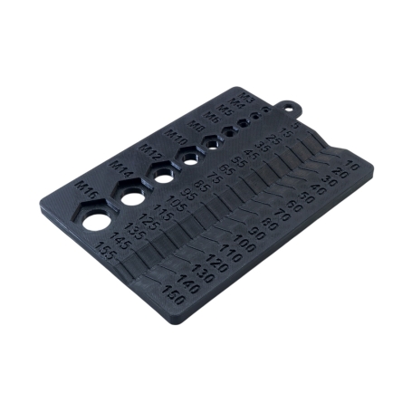 ابزار اندازه گیری پیچ و مهره 3D print مناسب سایز M3 تا M16