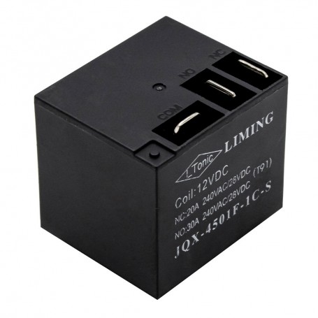 مجموعه 4 عددی رله فیش خور - کولری 12 ولت 30 آمپر T91 مارک LIMING کد JQX-4501F-1C-S