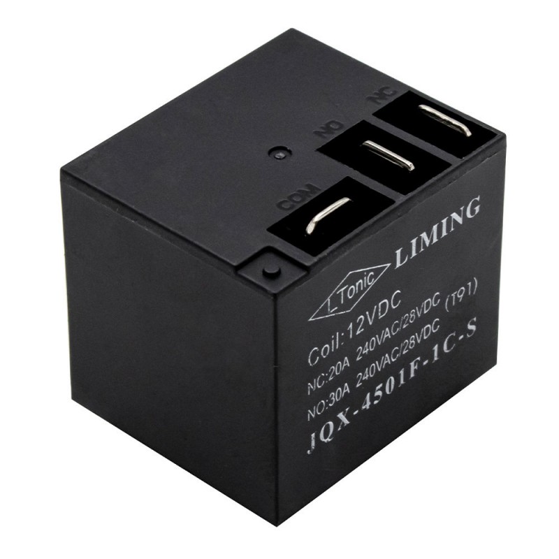 مجموعه 4 عددی رله فیش خور - کولری 12 ولت 30 آمپر T91 مارک LIMING کد JQX-4501F-1C-S