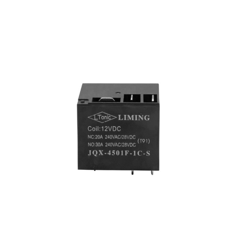 مجموعه 4 عددی رله فیش خور - کولری 12 ولت 30 آمپر T91 مارک LIMING کد JQX-4501F-1C-S