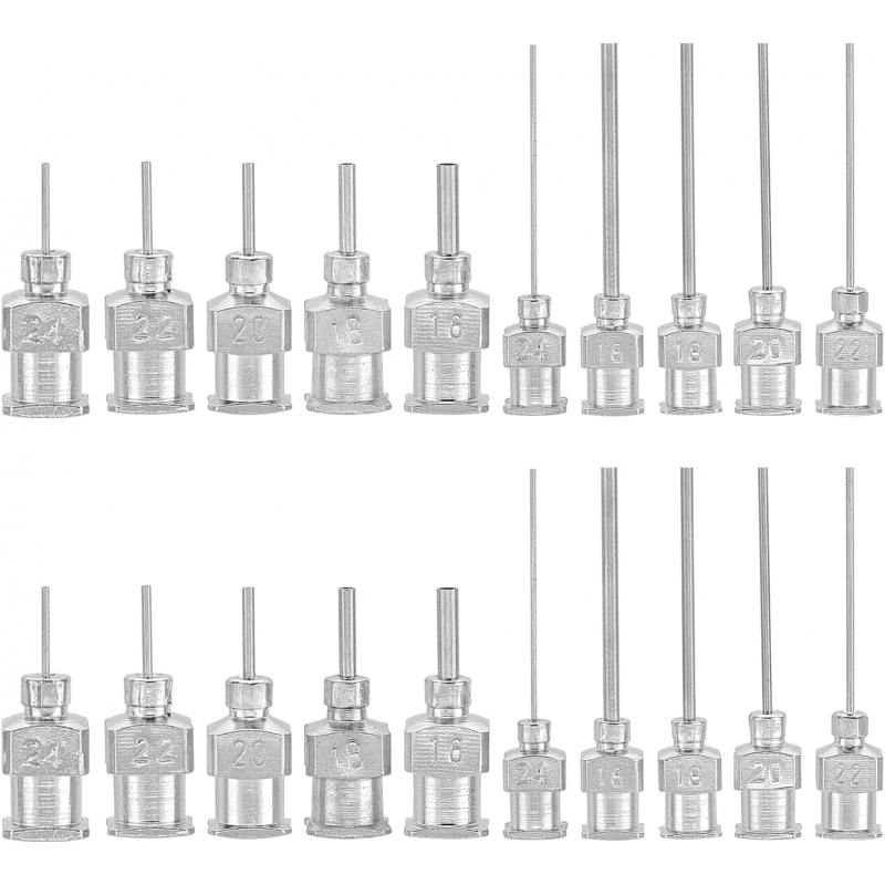 مجموعه 4 عددی نازل فولادی ضد زنگ 21G مخصوص سرنگ های قلع و خمیر فلاکس مجموعه 4 عددی نازل فولادی ضد زنگ 21G مخصوص سرنگ های قلع و خمیر فلاکس