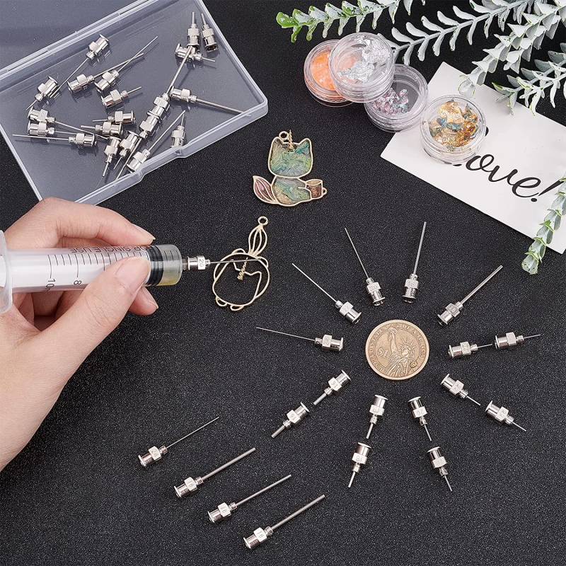 مجموعه 4 عددی نازل فولادی ضد زنگ 21G مخصوص سرنگ های قلع و خمیر فلاکس مجموعه 4 عددی نازل فولادی ضد زنگ 21G مخصوص سرنگ های قلع و خمیر فلاکس