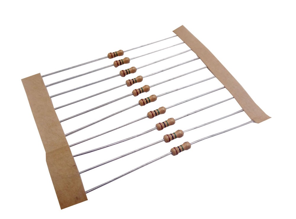 مجموعه 5 عددی مقاومت فشرده 120K اهم 1/2W کره ای مارک ABCO سری CRS بسته200 تایی