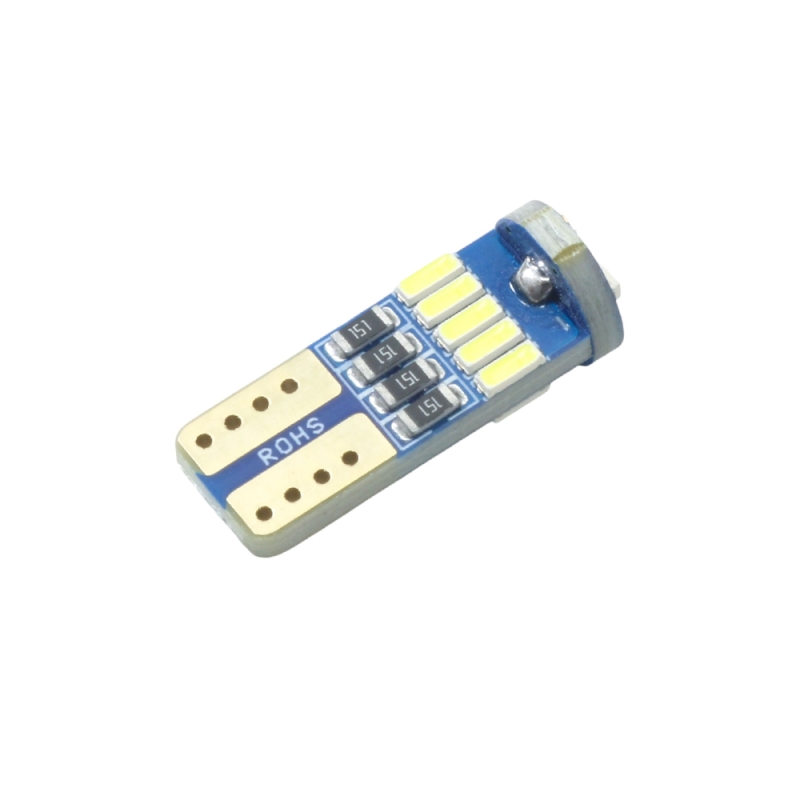 مجموعه 6 عددی لامپ LED خودرویی 15تایی 2W پایه T10 سفید مهتابی