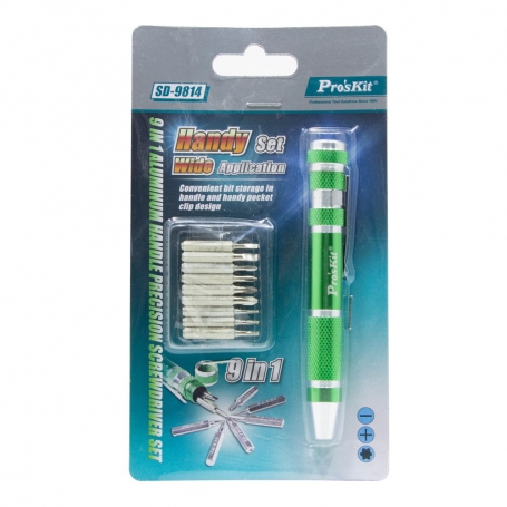 ست پیچ گوشتی 9 تایی خودکاری پروسکیت Proskit مدل SD-9814 ست پیچ گوشتی 9 تایی خودکاری پروسکیت Proskit مدل SD-9814