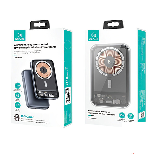 پاوربانک یوسمز مدل CD184 ظرفیت 10000 میلی آمپر ساعت