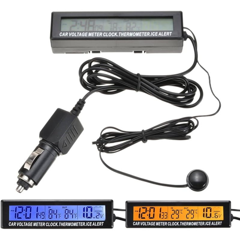 دماسنج و ساعت دیجیتال خودرو مدل EC88 دماسنج و ساعت دیجیتال خودرو مدل EC88