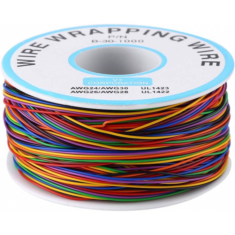 سیم وایرپ WRAPPING حلقه ای هشت رنگ کد B-30-1000 سیم وایرپ WRAPPING حلقه ای هشت رنگ کد B-30-1000