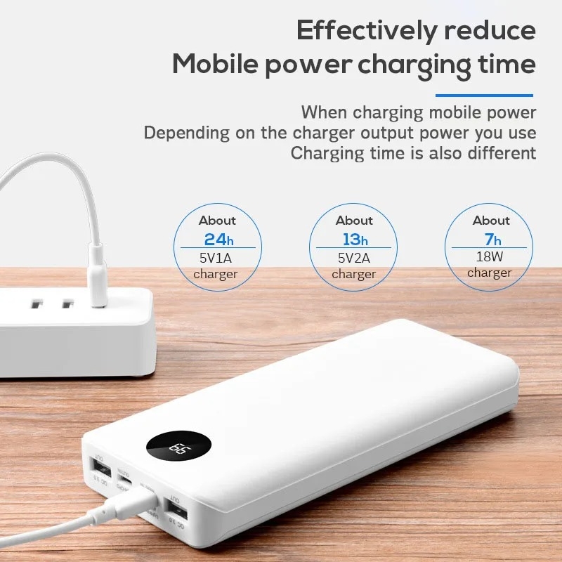 کیس پاوربانک X8 با دو خروجی USB به همراه نشانگر شارژ و برد 8 باتری