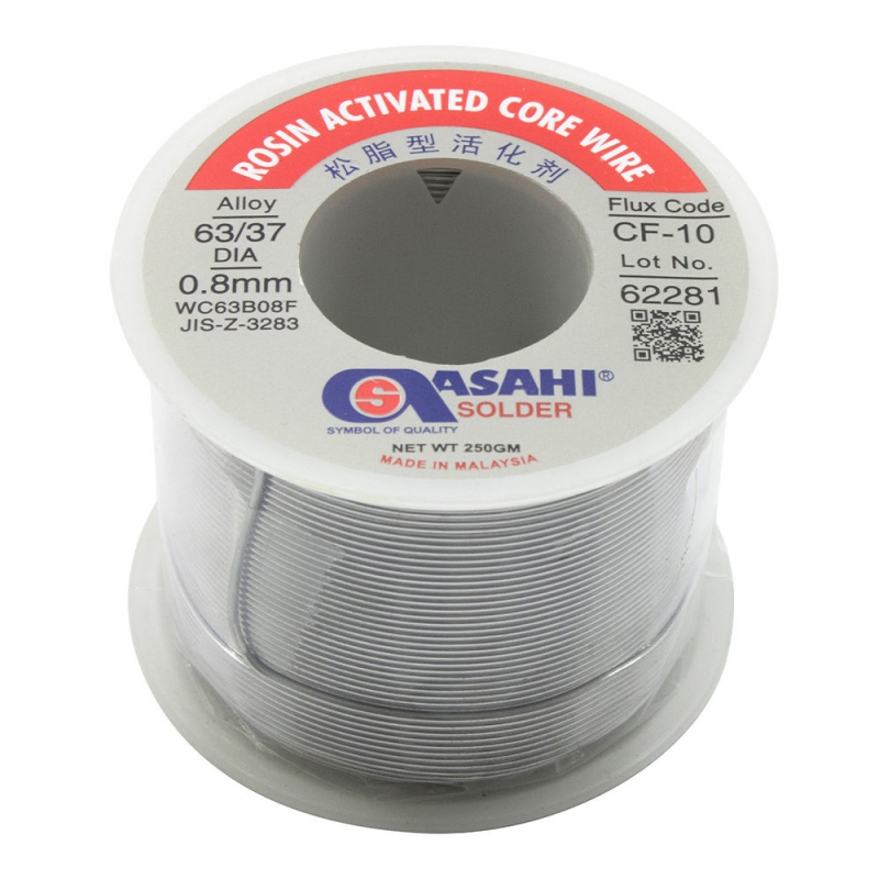 سیم لحیم 0.8mm 250gr مارک ASAHI سیم لحیم 0.8mm 250gr مارک ASAHI