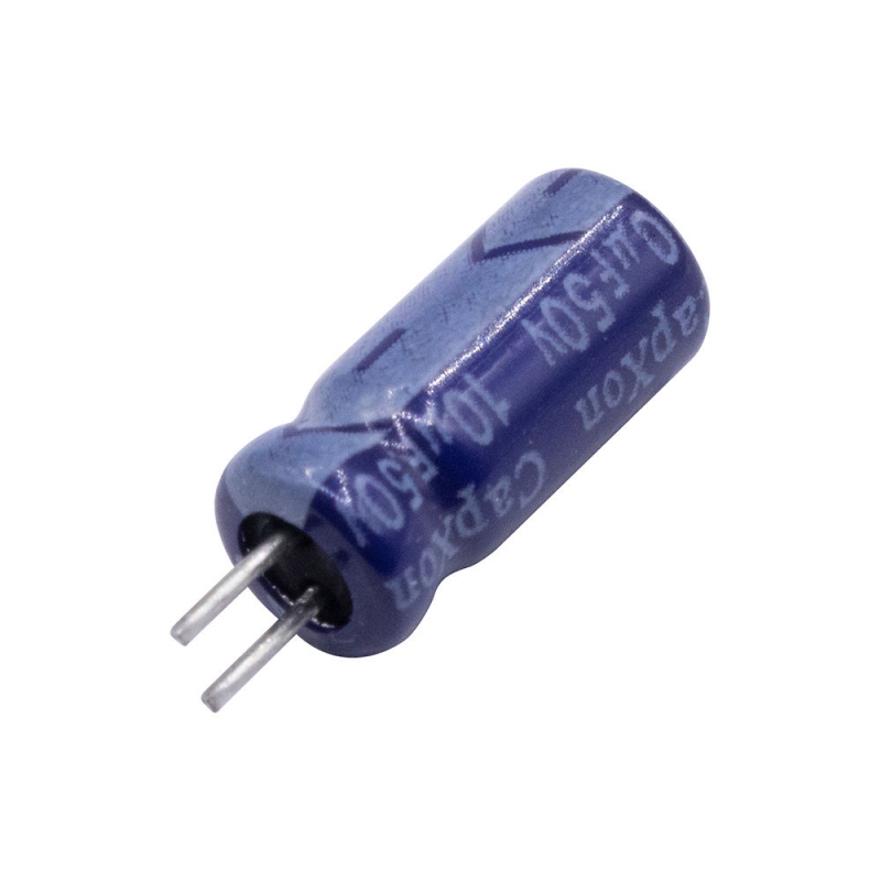 خازن الکترولیتی 10uF / 50V مارک CAPXON بسته1000 تایی