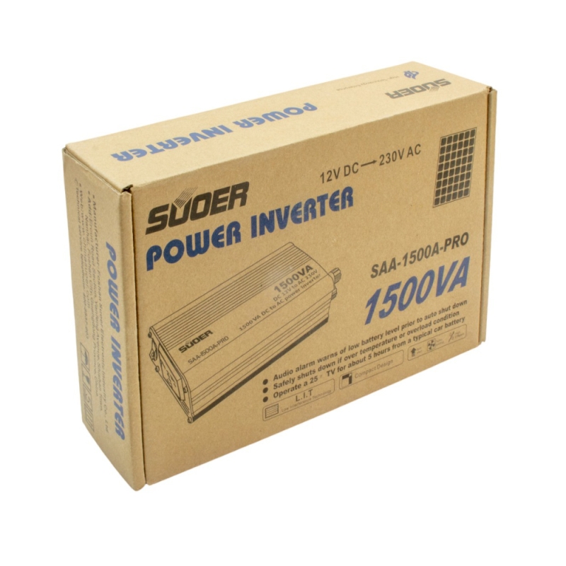 اینورتر (مبدل 12VDC به 220VAC) سوئیچینگ 12V 1500W مارک SUOER