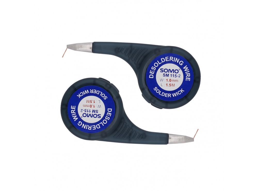 پک دوتایی سیم قلع کش 1.5متری عرض 1mm سومو SOMO مدل SM115-2