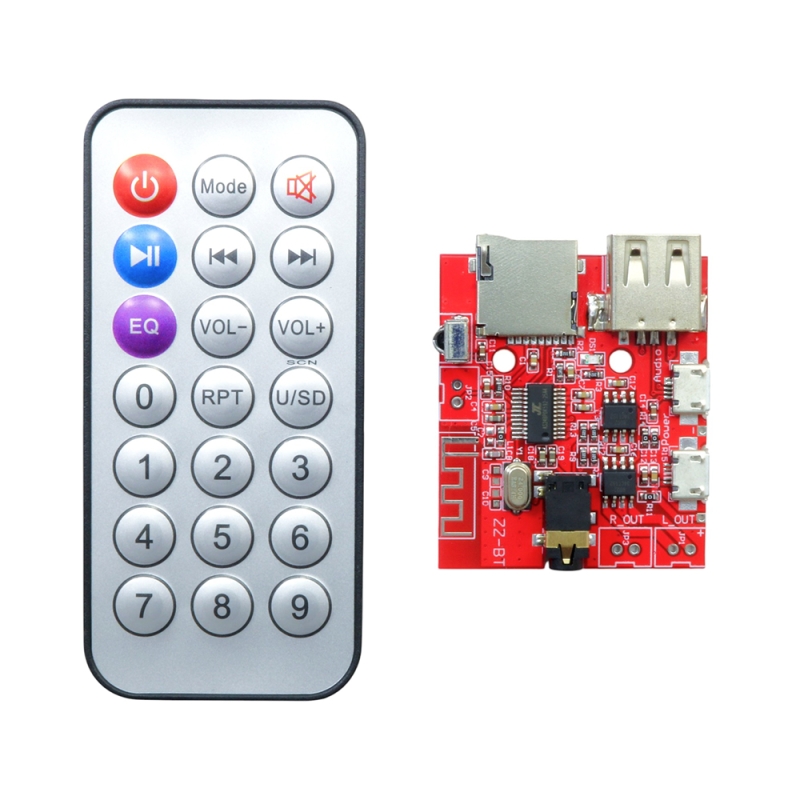 ماژول آمپلی فایر 2X3W بلوتوث دار ZZ-BT با قابلیت پخش آهنگ از USB و TF-Card به همراه ریموت کنترل
