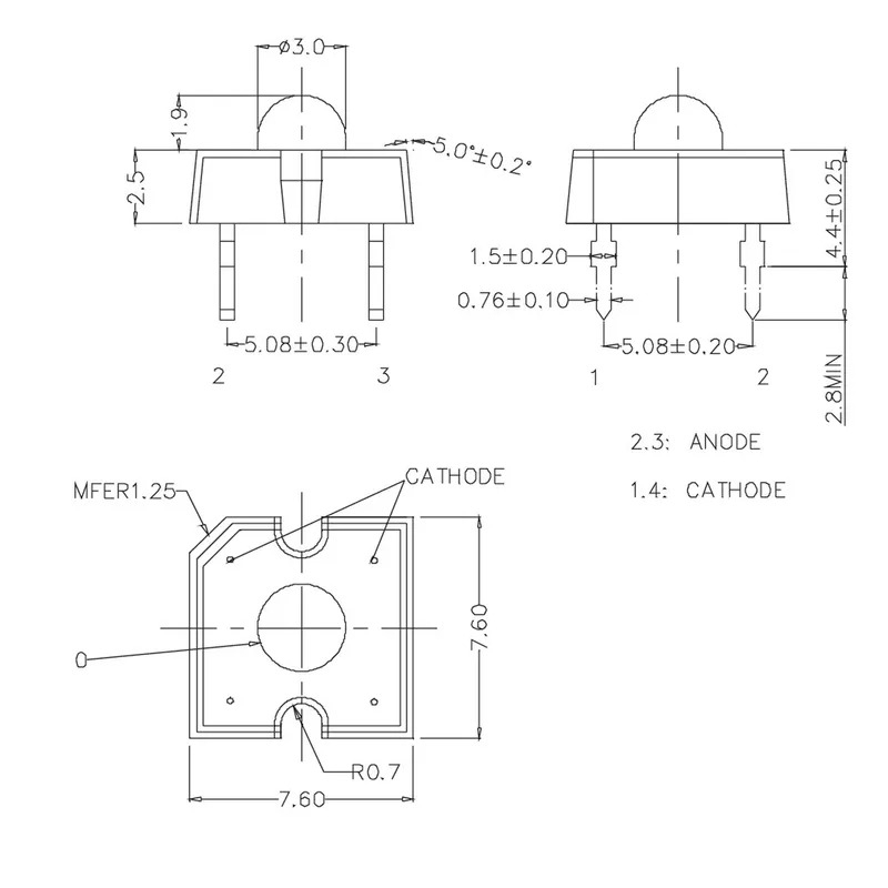 مجموعه 35 عددی LED سوپرفلکس SuperFlux سبز