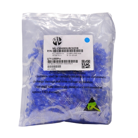 LED اوال آبی 5mm تابلو روانی مارک ML بسته1000 تایی LED اوال آبی 5mm تابلو روانی مارک ML بسته1000 تایی