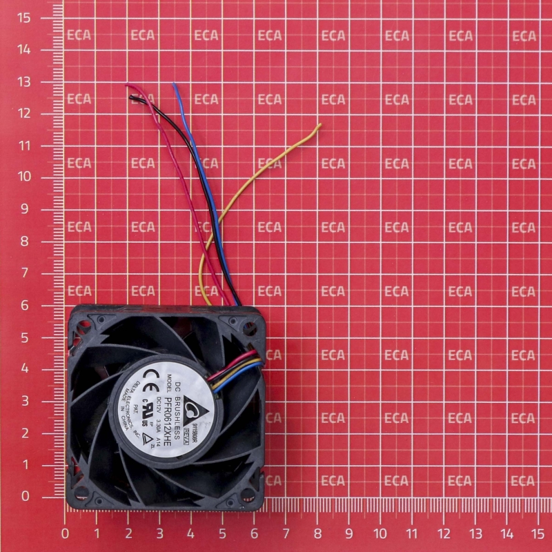 جت فن 12V-3.3A سایز 6X6X3.8cm مدل PFR0612XHE مارک DELTA