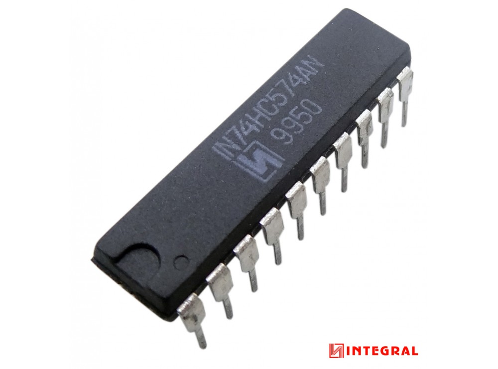 مجموعه 16 عددی تراشه فلیپ فلاپ 74HC574AN پکیج DIP مارک INTEGRAL