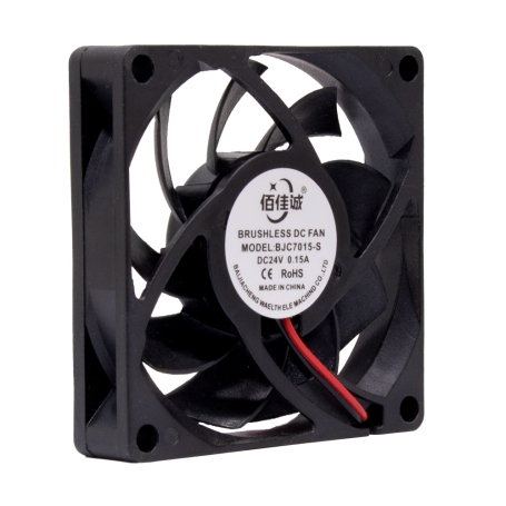 مجموعه 2 عددی فن 24V دو سیمه سایز 7x7 ضخامت 1.5CM