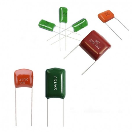 مجموعه 23 عددی خازن پلی استر / 2uF / 200V