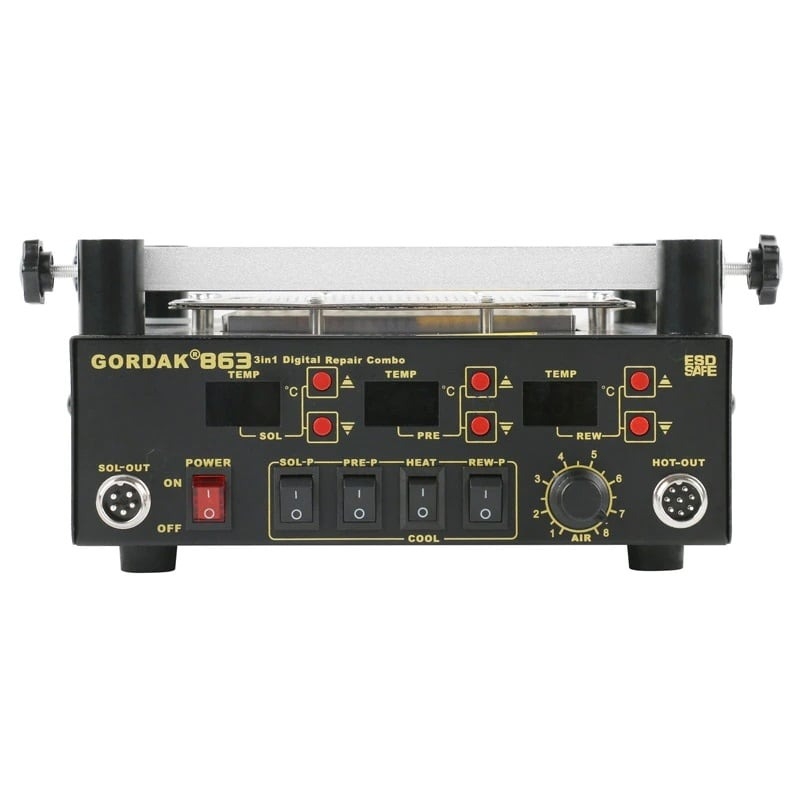 پری هیتر دیجیتال IR رومیزی سه کاره GORDAK 863