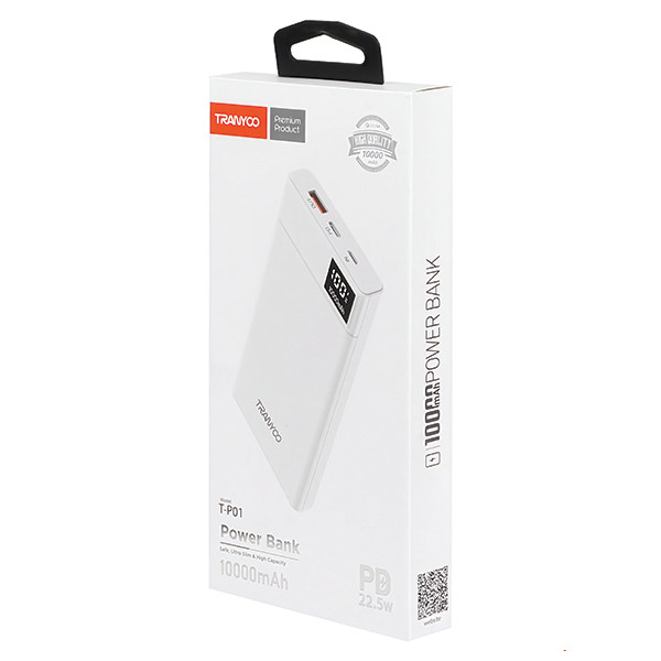 پاوربانک ترانیو مدل P01 ظرفیت 10000 میلی آمپر ساعت