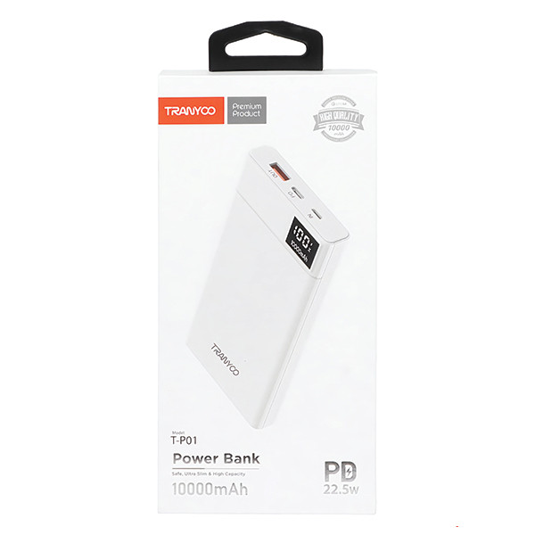 پاوربانک ترانیو مدل P01 ظرفیت 10000 میلی آمپر ساعت