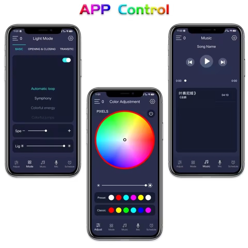 ریسه نئون فلکسی RGB پنج متری