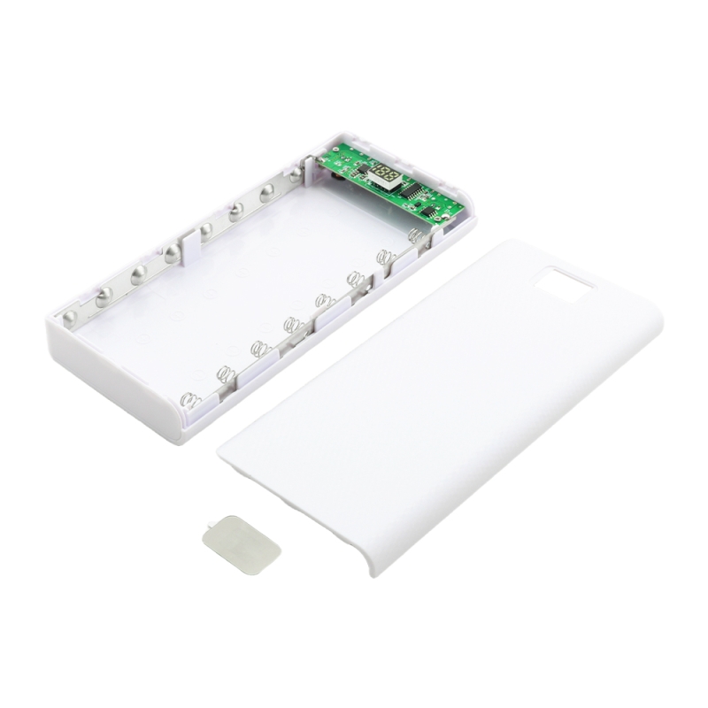 کیس پاوربانک 20000mAh دو خروجی USB به همراه نمایشگر و برد 8 باتری مدل C18