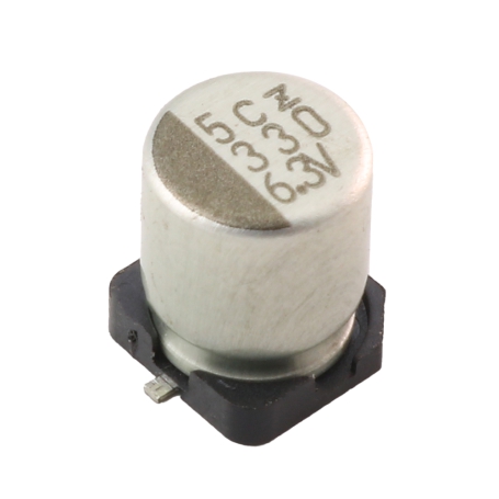 مجموعه 29 عددی خازن SMD الکترولیت 330uF / 6.3V سایز 6.3x7.7 مارک ELNA