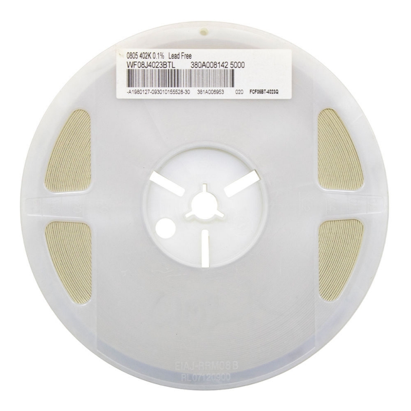 مقاومت 402K اهم دقیق %0.1 پکیج 0805 SMD رول5000 عددی