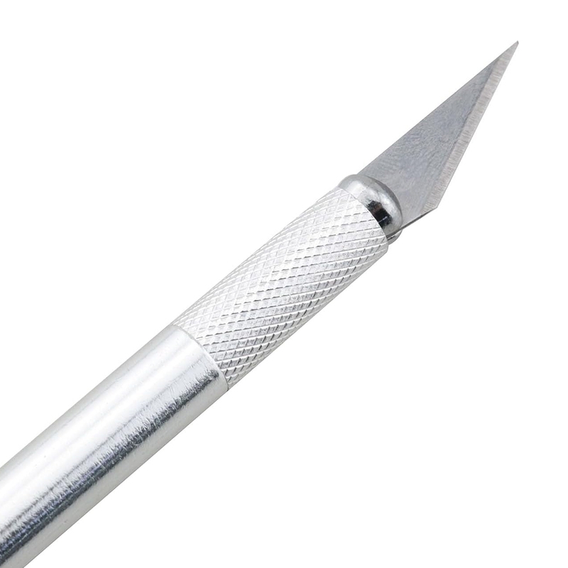 مجموعه 6 عددی کاتر قلمی بدنه فلزی نقره ای طول 14cm