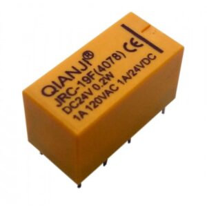 مجموعه 6 عددی رله مخابراتی 24V بوبین وسط 8 پین مارک QIANJI کد JRC-19F(4078)