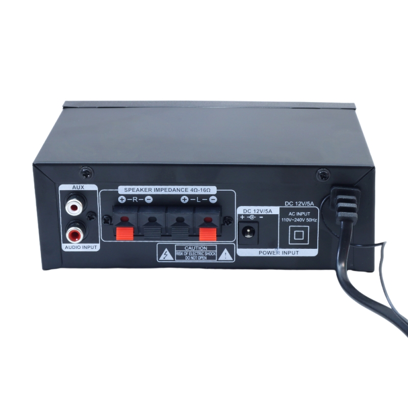 آمپلی فایر بلوتوثی دوبل 600RMS استریو با دو ورودی میکروفن مدل BT-296