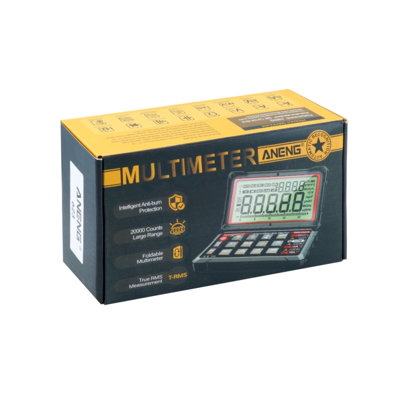 مولتی متر دیجیتالی ANENG تاشو کتابی T-RMS با صفحه نمایش بزرگ مدل 623