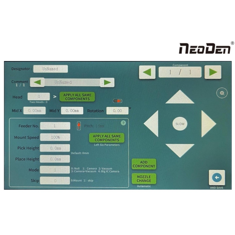 نمایشگر یدکی دستگاه Pick & Place مدل Neoden YY1