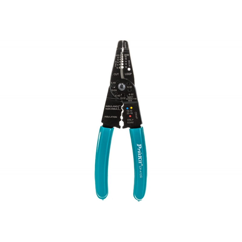 انبر پرس کابلشو (سرسیم زن) - سیم لخت کن و انبر مارک Proskit مدل CP-412G
