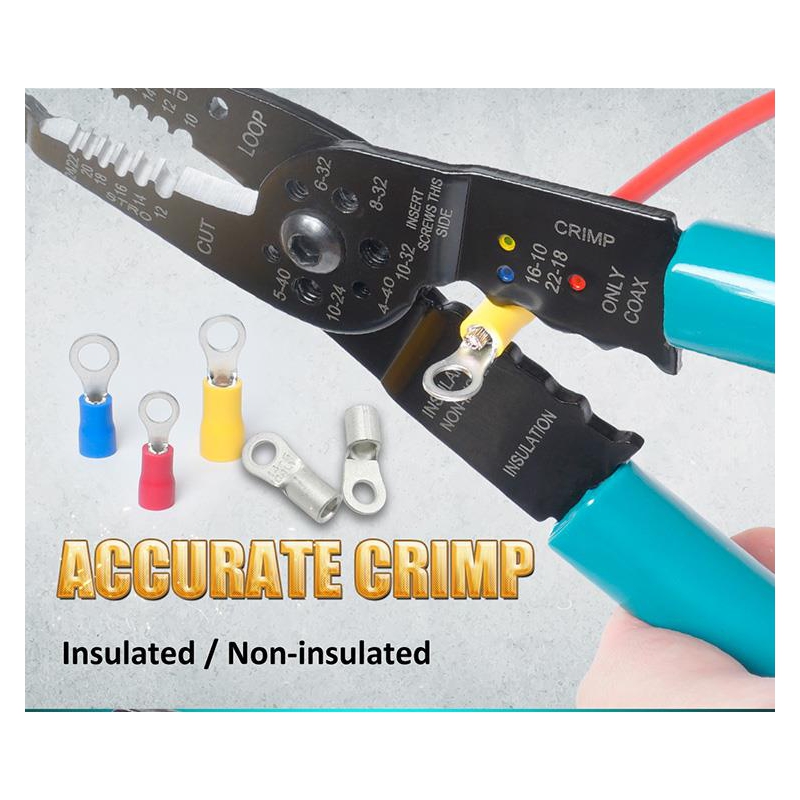 انبر پرس کابلشو (سرسیم زن) - سیم لخت کن و انبر مارک Proskit مدل CP-412G