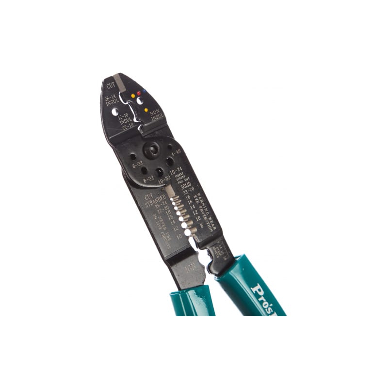 انبر پرس کابلشو (سرسیم زن) - سیم لخت کن و سیم چین مارک Proskit مدل CP-413G