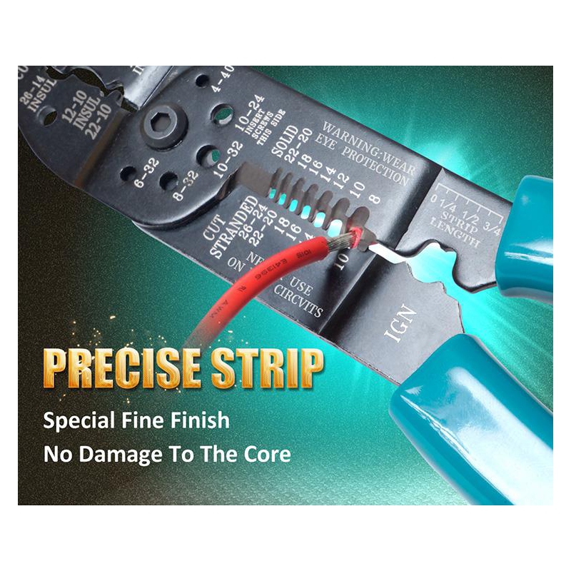 انبر پرس کابلشو (سرسیم زن) - سیم لخت کن و سیم چین مارک Proskit مدل CP-413G