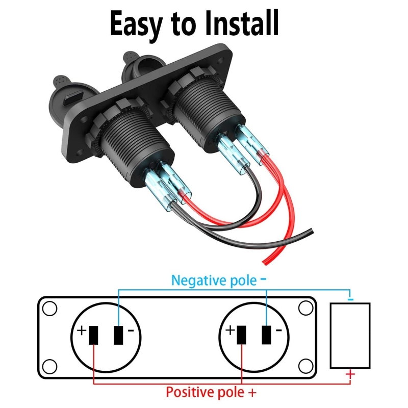 شارژر USB خودرویی روپنلی دوبل فندکی و دو خروجی فست شارژ QC3.0 با ON/OFF لمسی شارژر USB خودرویی روپنلی دوبل فندکی و دو خروجی فست شارژ QC3.0 با ON/OFF لمسی