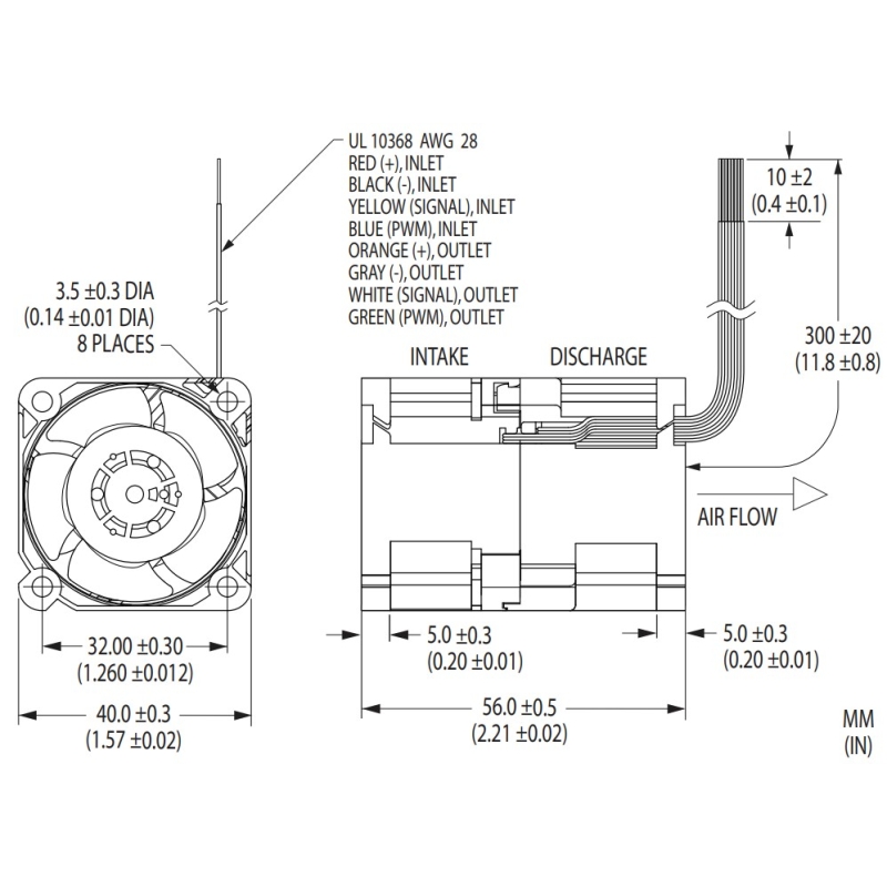 جت فن دوبل 12Vسایز 4x4x5.6cm مارک Nidec مدل R40W12BS2DB8