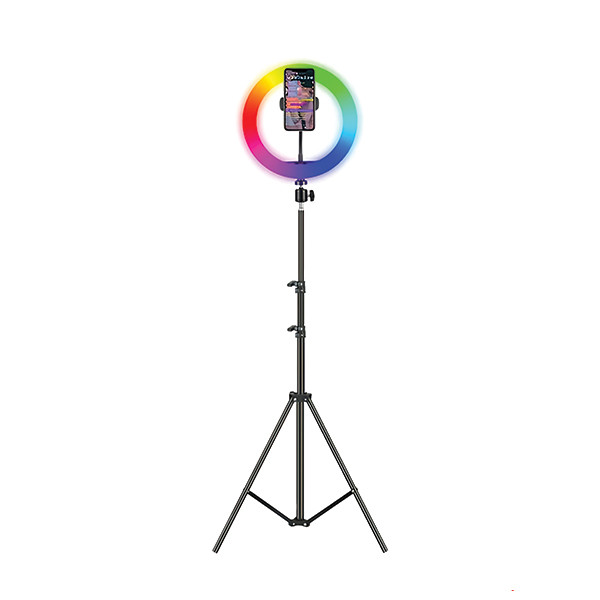 رینگ لایت 13 اینچ پی نت مدل LJJ-33 RGB به همراه سه پایه