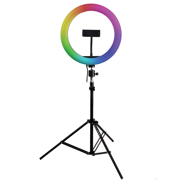 رینگ لایت 13 اینچ پی نت مدل LJJ-33 RGB به همراه سه پایه